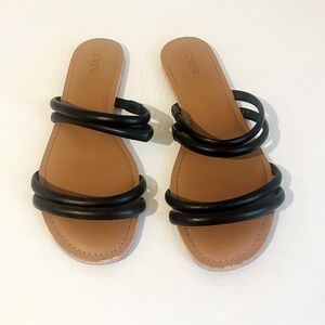 J. Crew Strappy Black Sandals Size 9